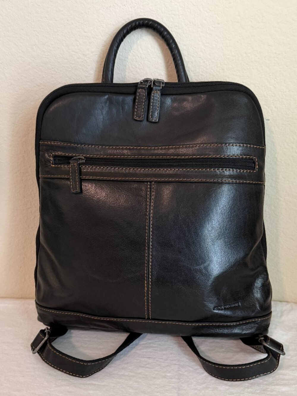 Jack Georges Voyager Hand-Stained Buffalo Leather Adele Slim Backpack Unisex
